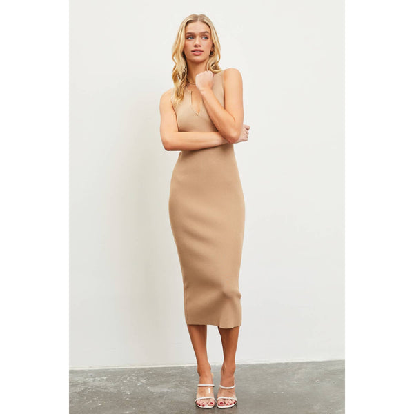 V-Neck Knit Dress