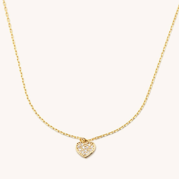 Dainty Crystal Heart Necklace