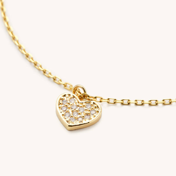 Dainty Crystal Heart Necklace