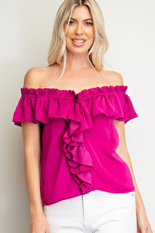 Ruffled off the Shoulder Top