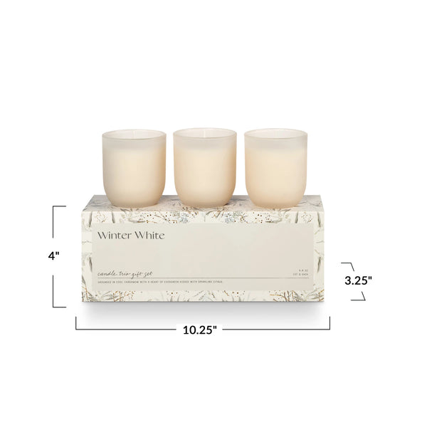 Winter White Candle Trio Gift Set