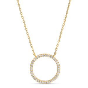 Open Pave Circle Pendant