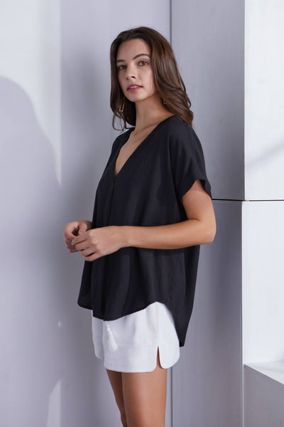 Deep V- Neck Kimono