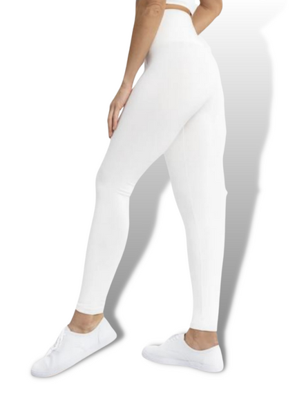 High Waisted White Leggings